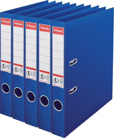 Esselte Nr. 1 Vivida-Ordner – Rückenbreite 50 mm – Vorteilspackung (5 Stück) – blau