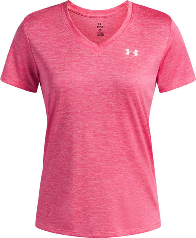 Under Armour Tech SSV – Twist Damen-Sportshirt – Pink – Weiß