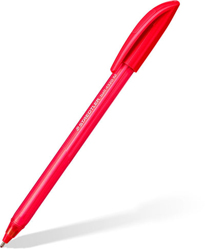 Staedtler Ball 4320 – dreieckiger Kugelschreiber – rot – mittel – Schachtel mit 10 Stück