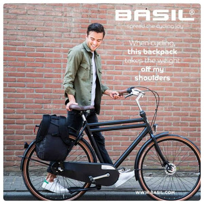 Basil Flex Fahrradrucksack Schwarz 17L
