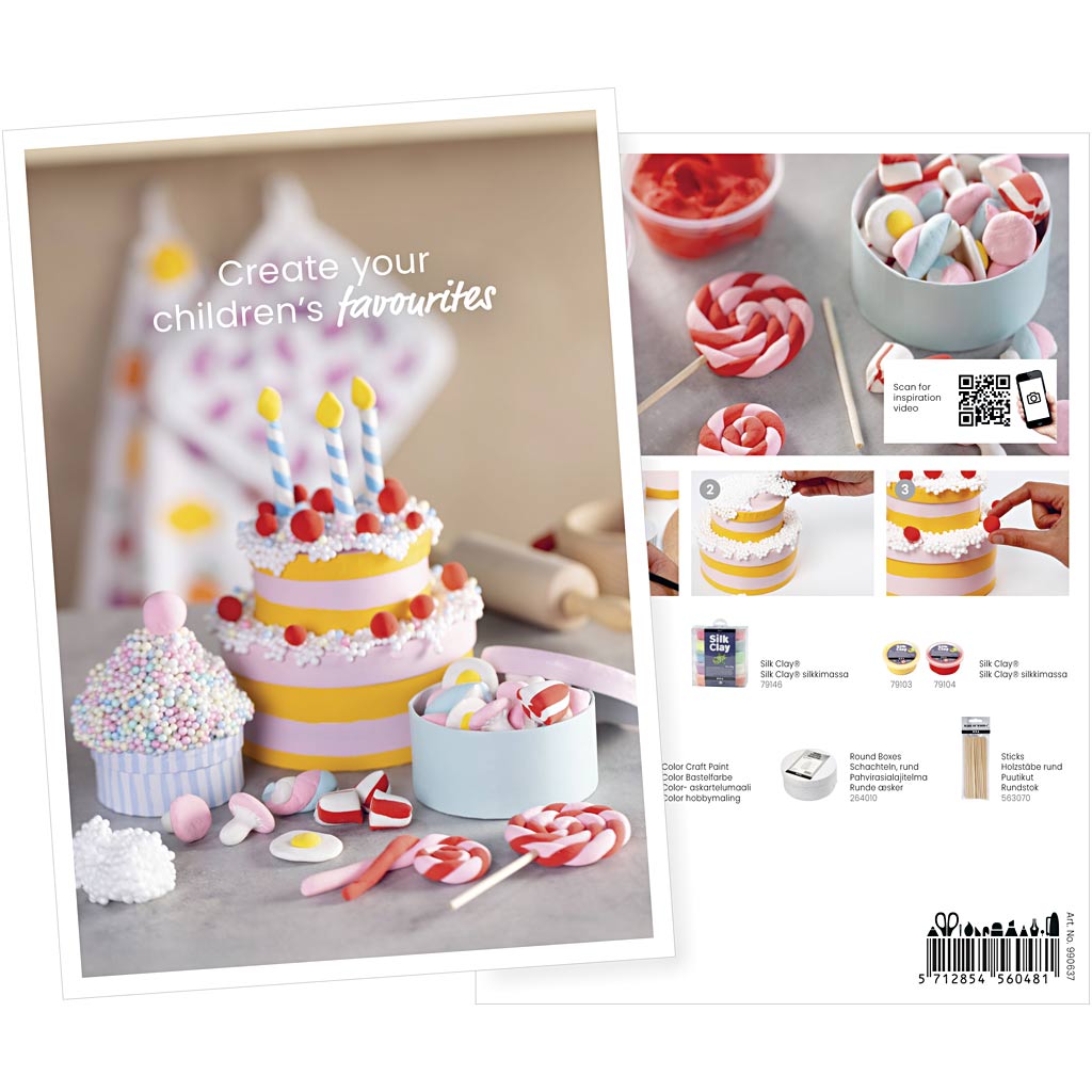 Creativ Firmenpostkarte, Modellbau, Kuchen und Süßigkeiten, A5, Blatt 14,8x21 cm, 1 Stück