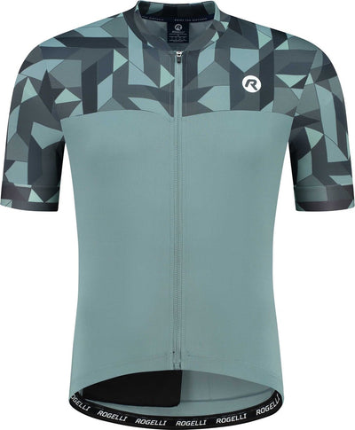 Rogelli Essential Grafik-Radsportshirt – kurze Ärmel – Herren – Grau – Größe S