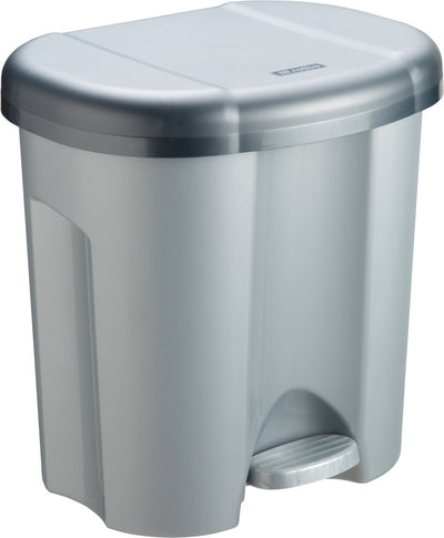 Rotho Duo Mülltrenner 2x10l - Silber - BPA-frei