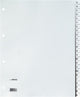 Q-Connect alphabetische Tabs, A4, PP, 24 Tabs, grau