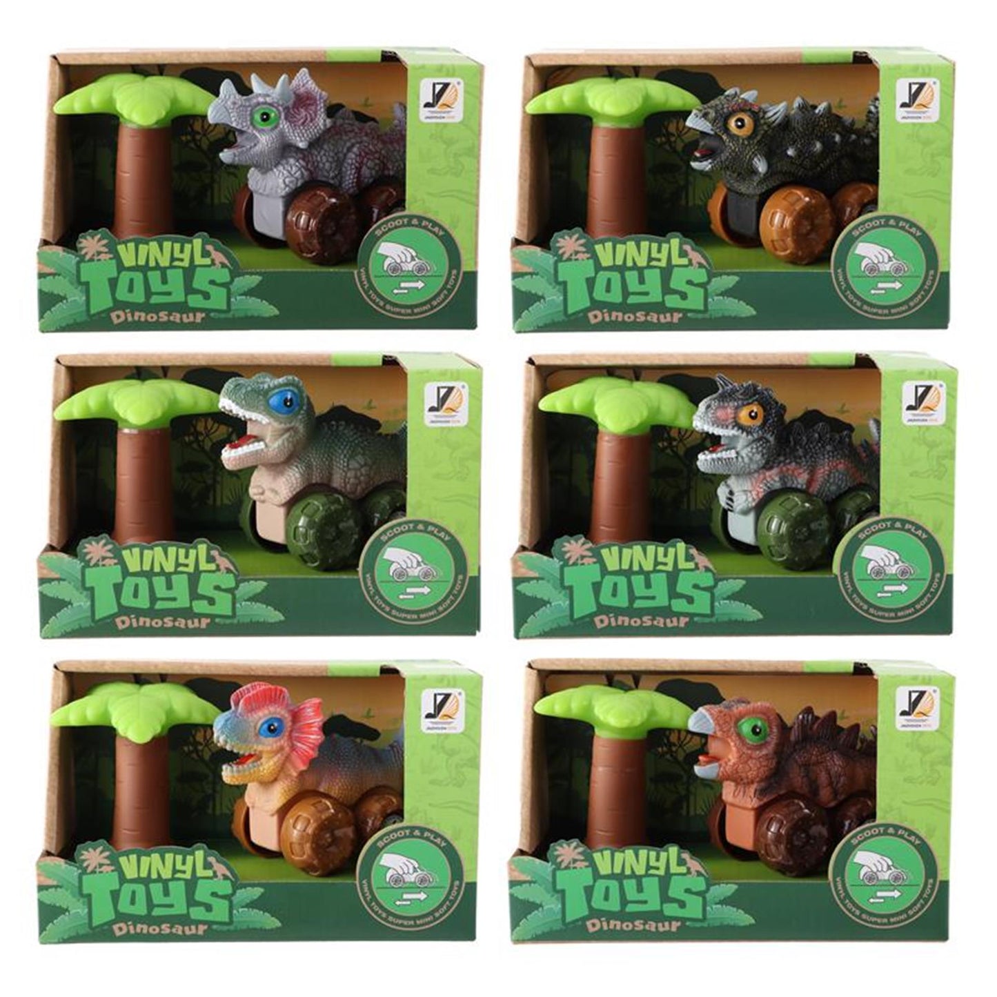 Baby-Dino-Auto 12cm mit Palme