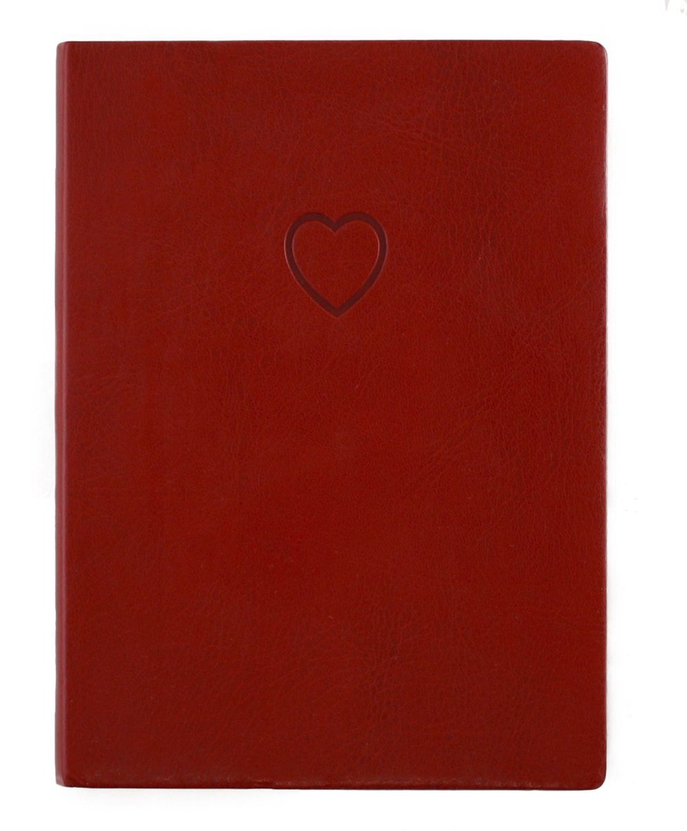 Eccolo Notizbuch – Essential Red Heart – Linie – ca. 13x18cm - ec-d303r