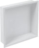 Plieger-Inbox-Einbaunische – mit Flansch – Edelstahl – 30 x 30 x 7,5 cm – weiß