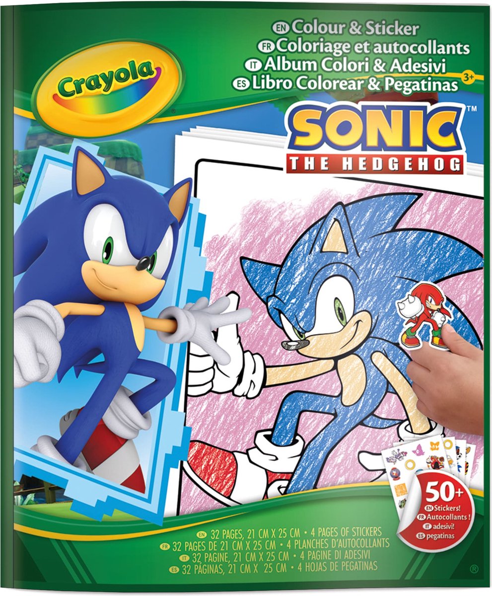 Crayola – Malbuch – Sonic-Malbuch mit Aufklebern