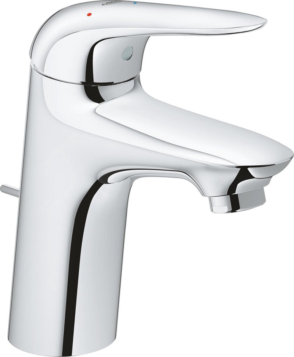 Grohe eurostyle neue wassersparende Waschtischarmatur M Größe ES mit Ablaufgarnitur mit geschlossenem Griff Chrom
