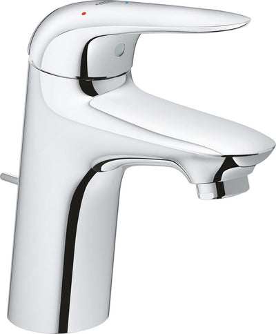 Grohe eurostyle neue wassersparende Waschtischarmatur M Größe ES mit Ablaufgarnitur mit geschlossenem Griff Chrom