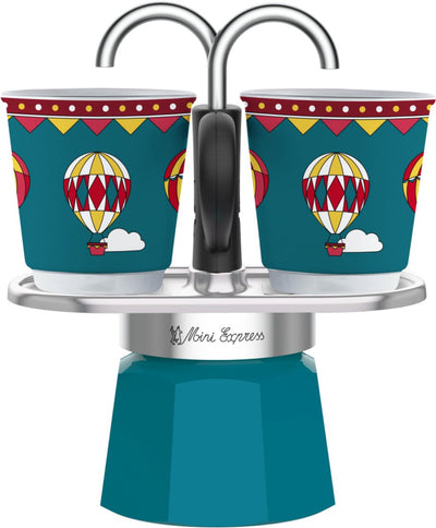 Bialetti Mini Express Winterwunderland 2 Tassen – Espressomaschine – inklusive 2 Espressotassen – limitierte Auflage