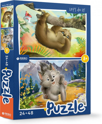 Rebo Productions Rebo-Puzzle 24 + 48 Teile – klein