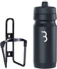 BBB Fahrrad-Kraftstofftank – Aluminium-Flaschenhalter mit Flasche – 550 ml – glänzendes Schwarz und Weiß – Rennrad Mountainbike – Trinkflaschenhalter Fahrrad – BBC-03C