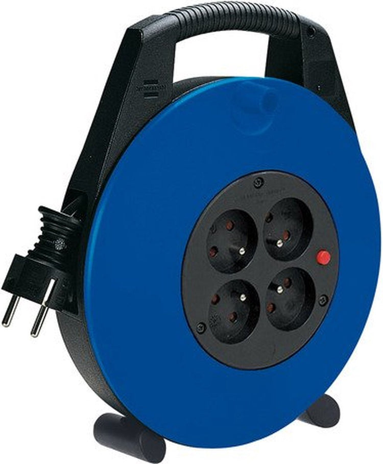 Brennerstuhl Vario Line Kabeltrommel - 4-fach - Schwarz Blau - 5m