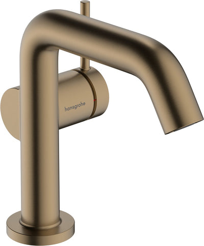 Hansgrohe tecturis s – Waschtischarmatur – Einhebelbedienung – Kaltstart energiesparend – mit Ablassschraube – Größe 110 mm – gebürstete Bronze