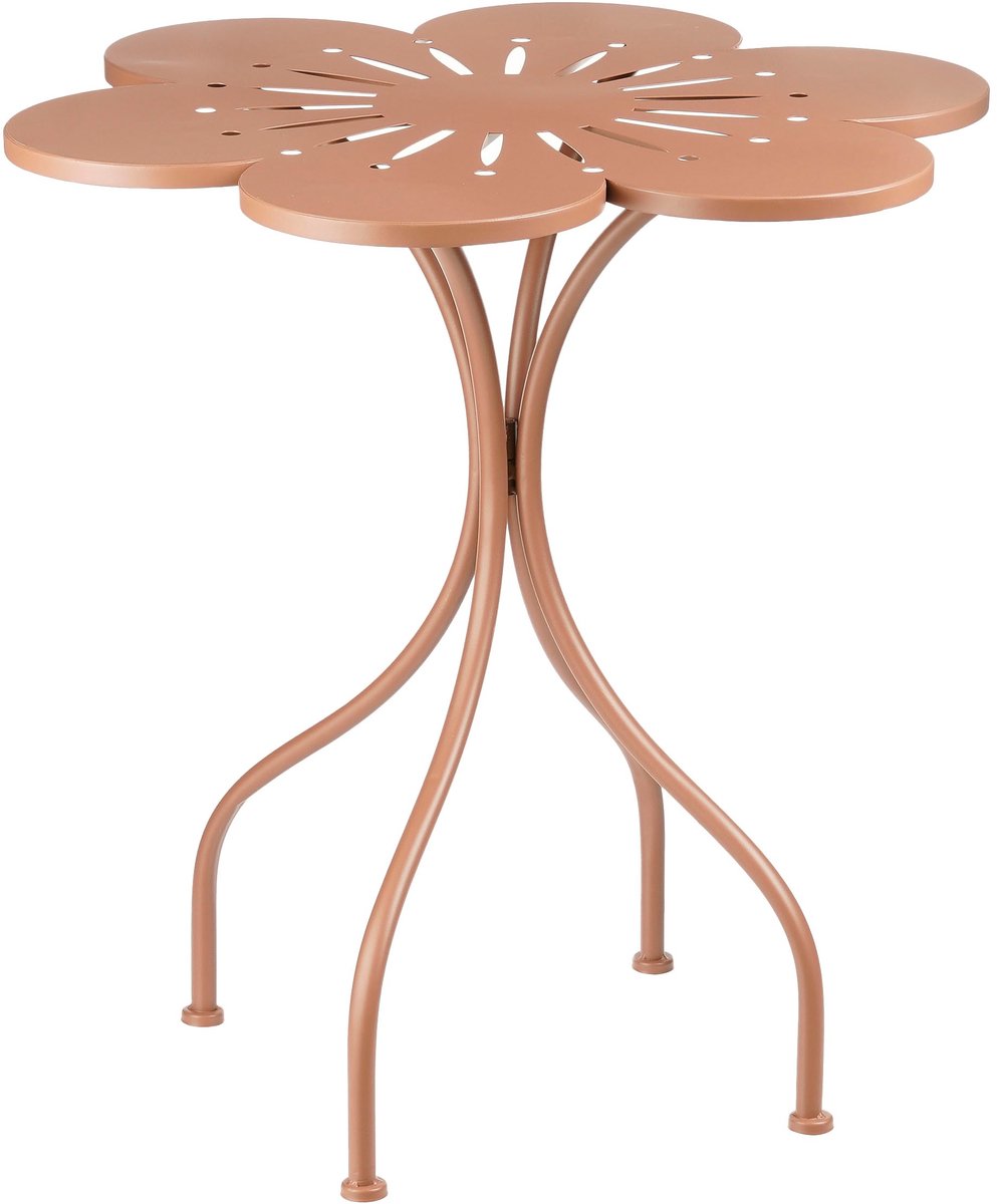 Glimmerdekorationen Fleuri Bistrotisch – H73 x ø70 cm – Eisen – Terra
