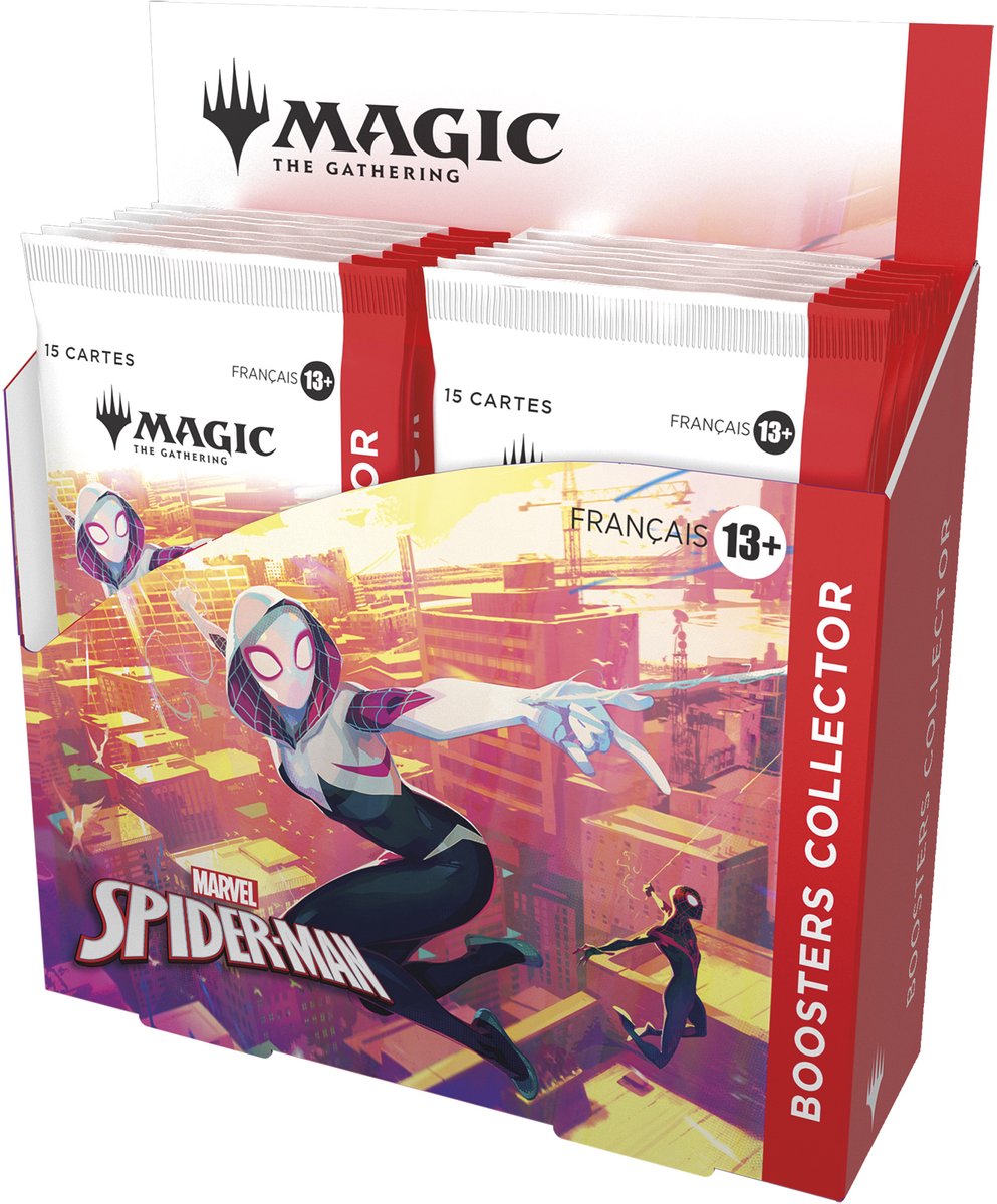 Wizards of the Coast LLC Magic: The Gathering – Display the Boosters Collector Marvel Spider-Man (12 Boosters) – FR