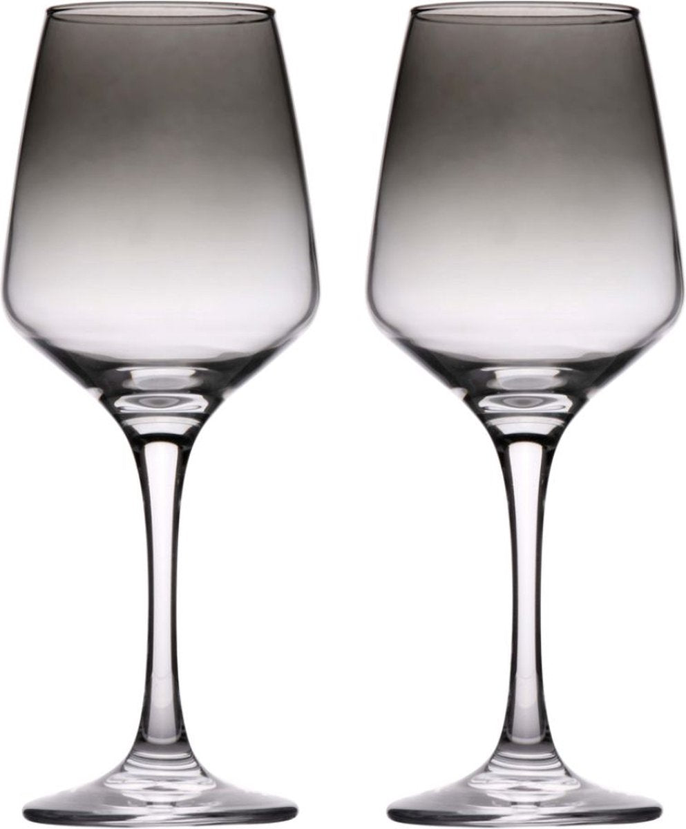 Alpina Weingläser-Set 4-teilig – geräuchertes Weinglas – 360 ml pro Glas – geeignet für Rot- und Weißwein