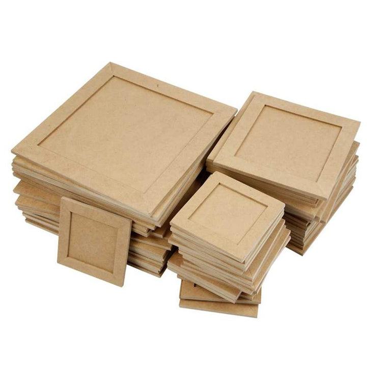 Creativ Company Rahmenkleber, Maße 10x10 + 15x15 + 22x22 cm, 200 Stück 1 Karton