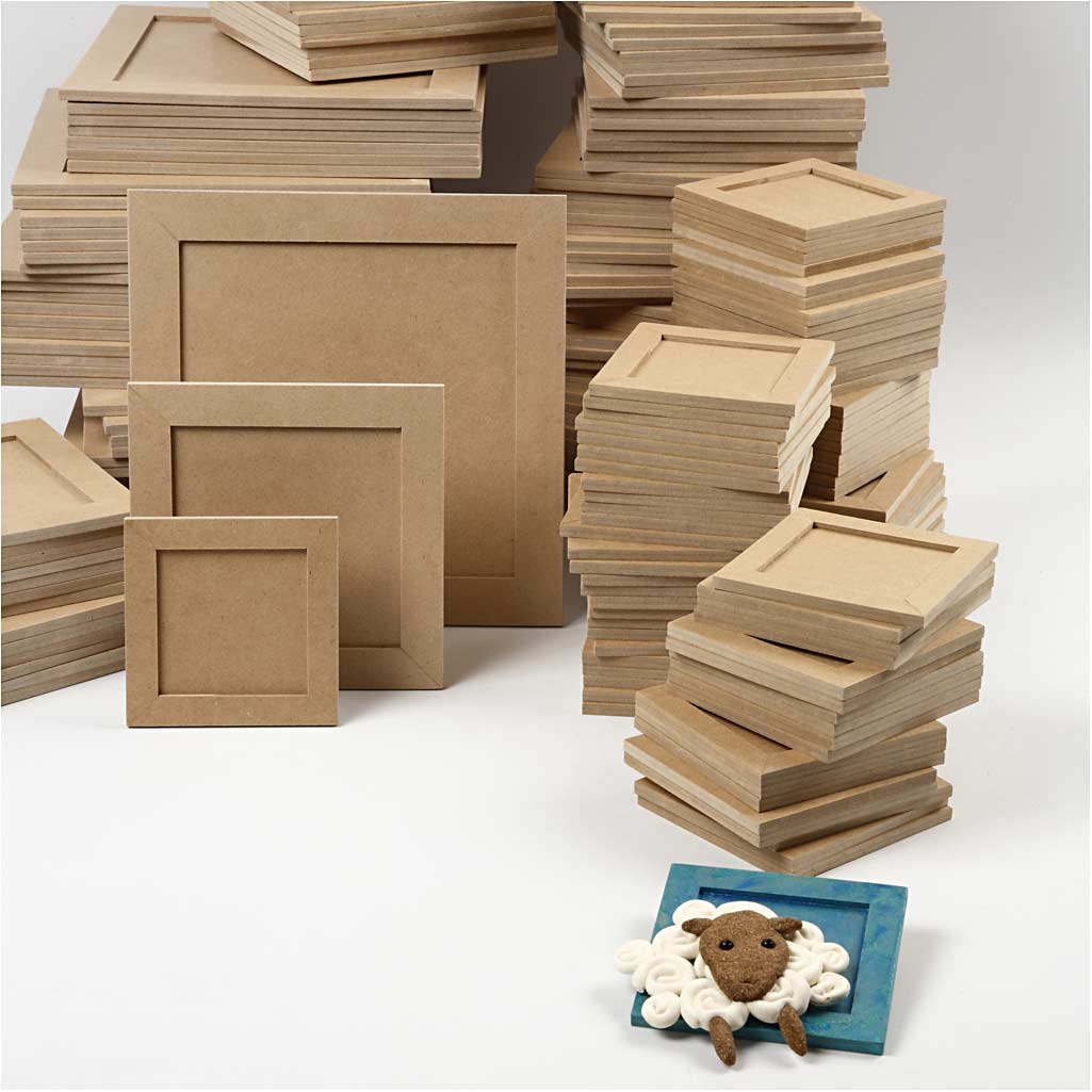 Creativ Company Rahmenkleber, Maße 10x10 + 15x15 + 22x22 cm, 200 Stück 1 Karton
