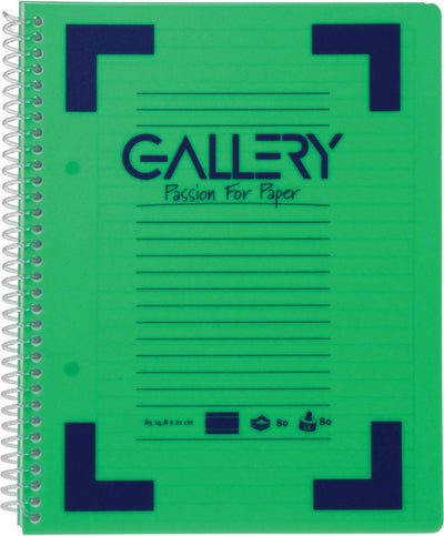 Gallery Traditional Spiral-Notizbuch ft A5, liniert, verschiedene Farben, 160 Seiten, 6 Stück