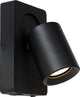 Lucide Nigel – Nachttischlampe Wandleuchte – LED dimmbar bis warm – CCT – Gu10 – 1 x 5 W 2200 K 3000 K – mit USB-Ladeanschluss – Schwarz