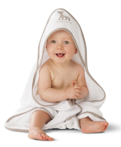 Sophie die Giraffe Badeumhang Baby – Badeponcho – Umstandsgeschenk – Geschenk zur Babyparty – 75 x 75 cm – ab 0 Monaten