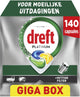 Dreft Platinum Spülmaschinentabs Zitrone – schwierige Herausforderungen – Fettfilter – 140 Stück