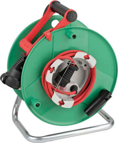 Brennerstuhl Garant G IP44 Kabeltrommel (Outdoor-Kabeltrommel für den Garten mit 38+2m Kabel in Rot, Spezialkunststoff, kurzfristiger Außeneinsatz, Made in Germany)