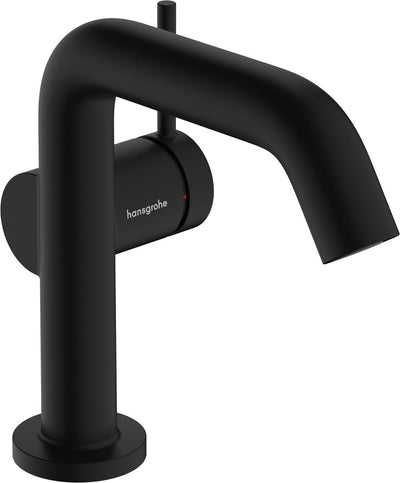 Hansgrohe tecturis s – Waschtischarmatur – Einhebelbedienung – Kaltstart energiesparend – ohne Ablaufgarnitur – 110 mm Größe – mattschwarz