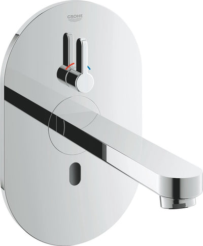 Grohe Eurosmart Cosmopolitan E Abschlussteil V Wandarmatur mit Auslauf 17 cm mit Mixer mit Transformator 230 V Chrom