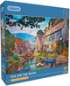 Gibsons – Tee am Fluss (von Dominic Davison) – 500 Teile 48 x 34 cm (B x H) – Puzzle für Erwachsene