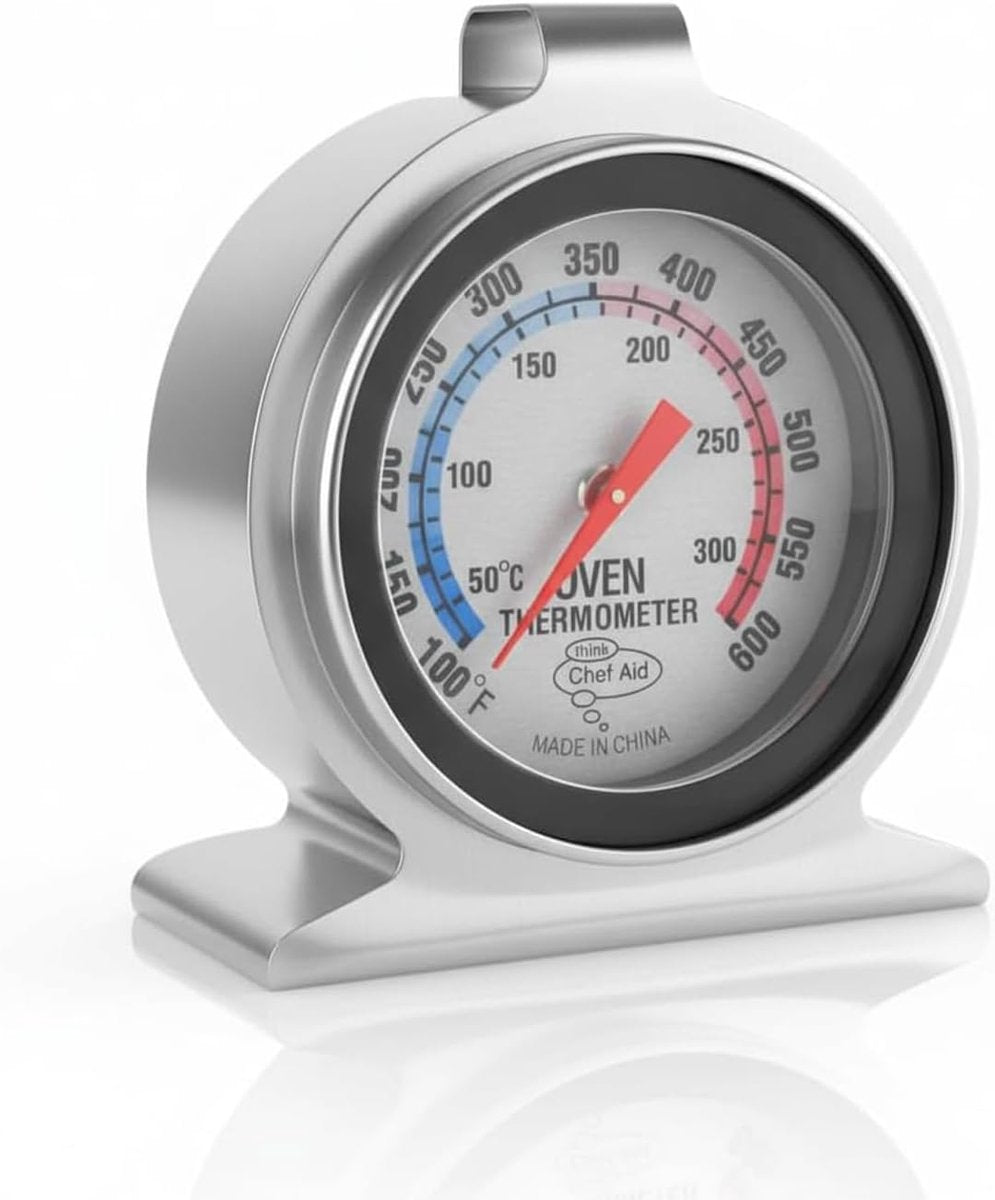 Chef Aid Ofenthermometer bis 300°C – Fleischthermometer aus Edelstahl – für Backofen, Grill, Heißluftfritteuse und BBQ