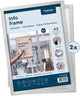 Europel Wechselrahmen selbstklebend – Posterrahmen – Magnetrahmen – A3 – 29,7 x 42 cm – Set à 2 Stück – Silber