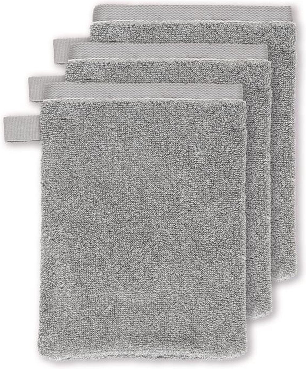 Vtwonen Groove 3er Set Waschlappen - Anthrazit - 16 x 22 cm 3er Set
