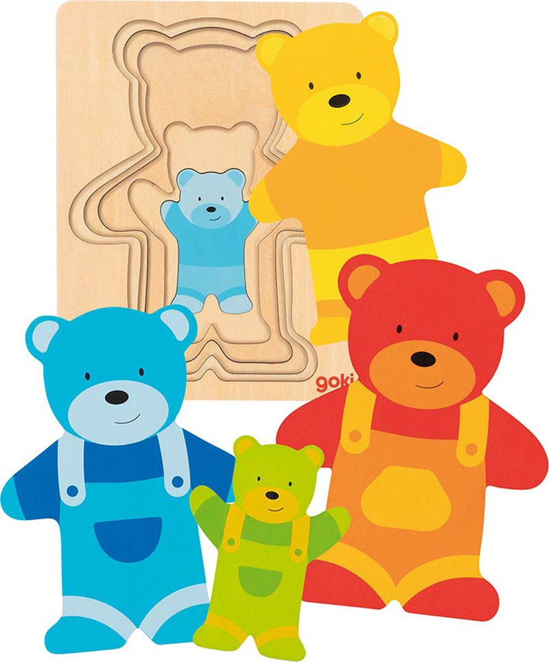Goki Holzschicht Puzzle Bear, 5st.