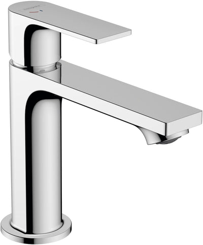 Hansgrohe rebris e – Waschtischarmatur – Einhebelbedienung – Kaltstart energiesparend – mit Ablaufgarnitur – Größe 110 mm – Chrom