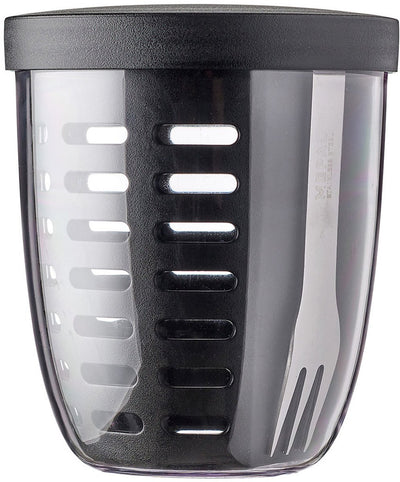 Mepal - Ellipse Obst-Gemüsetopf - 600 ml - inkl. Gabel - Nordic Black