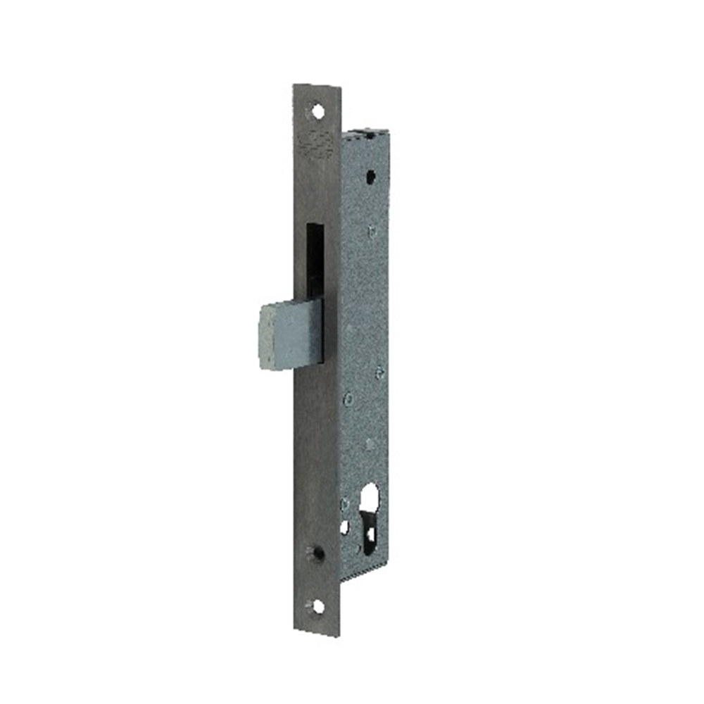 Nemef 9660 Drehriegelschloss | dm30mm | Frontplatte Edelstahl 24x245mm rechteckig | Schwenkriegel aus verzinktem Stahl | dr 1+2+3+4 - 9966207000