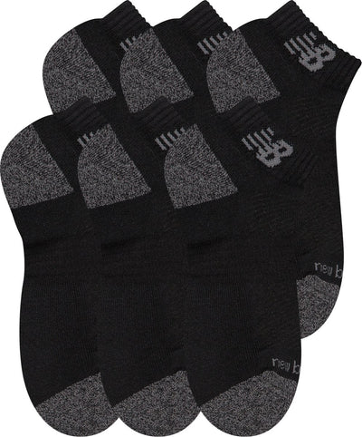 New Balance Active Low Cut Socken 6er-Pack Unisex-Sportsocken – Schwarz