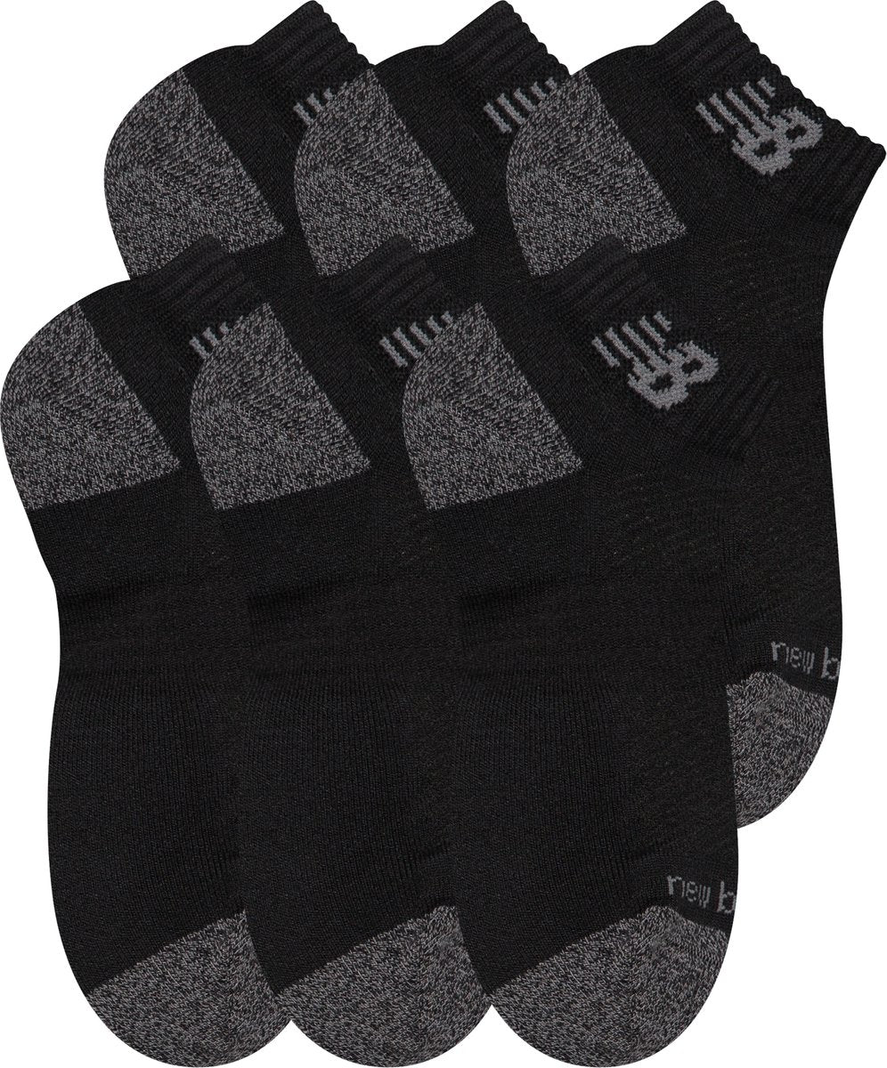New Balance Active Low Cut Socken 6er-Pack Unisex-Sportsocken – Schwarz