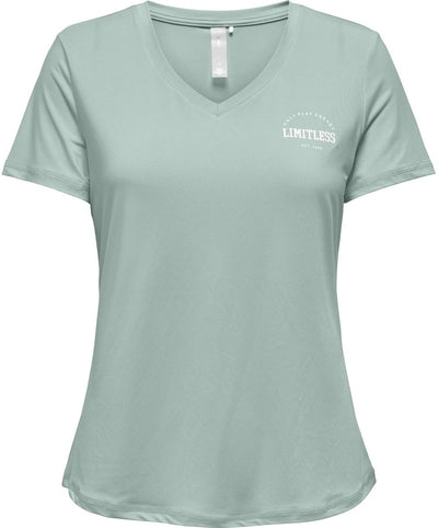 Only Play - Save Life vn ss reg Tee - Trainings-T-Shirt Kurzarm Damen - Grau