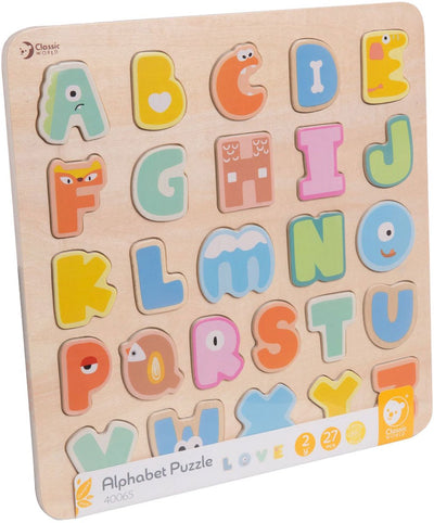Klassiker World World Wooden Alphabet Puzzle, 27.
