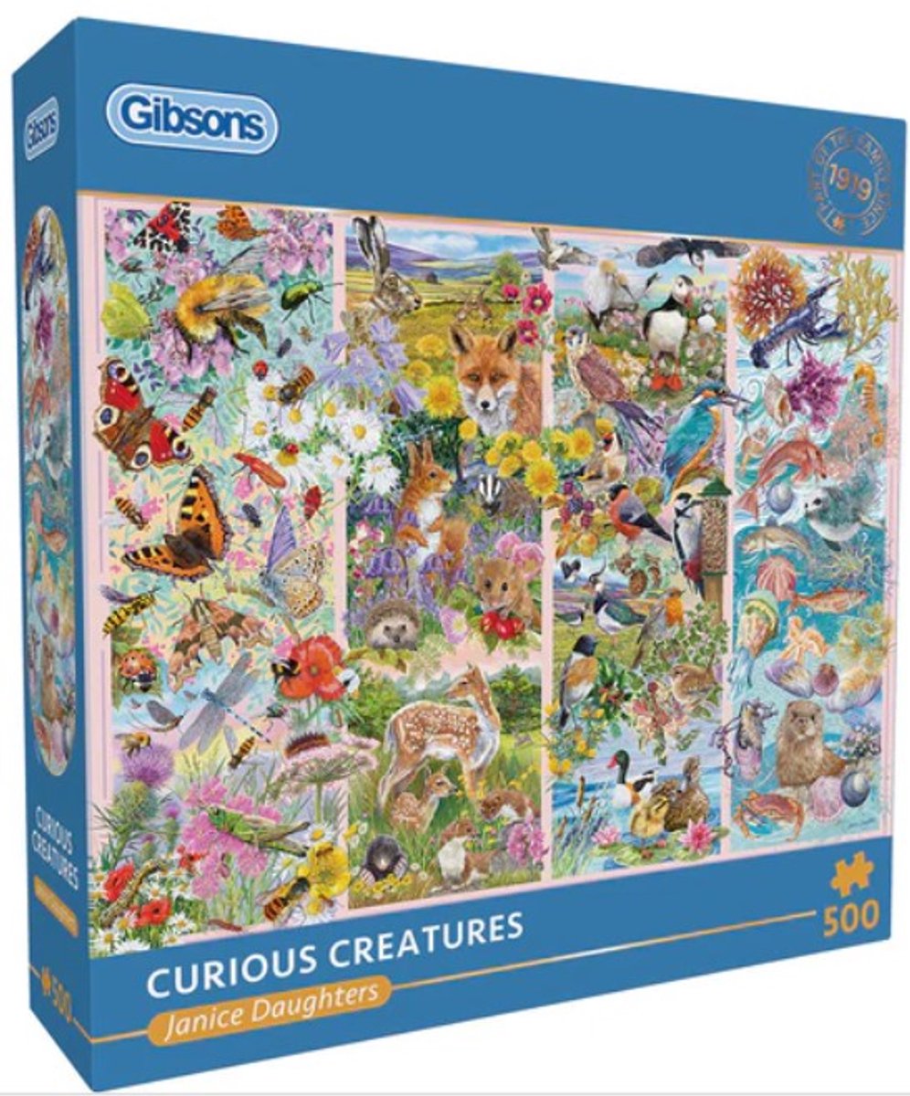 Gibsons – neugierige Kreaturen (von Janice Daughters) – 500 Teile 48×34 cm (B×H) – Puzzle für Erwachsene