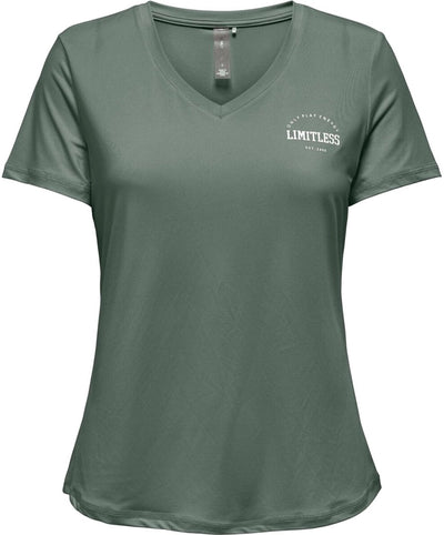 Only Play - Save Life vn ss reg tee - Trainings-T-Shirt Kurzarm Damen - Grün