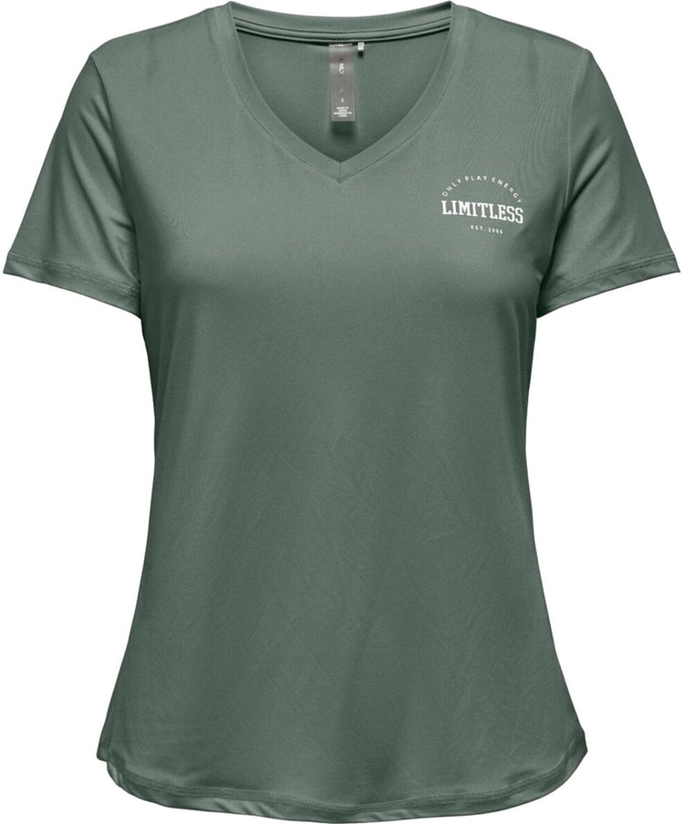Only Play - Save Life vn ss reg tee - Trainings-T-Shirt Kurzarm Damen - Grün