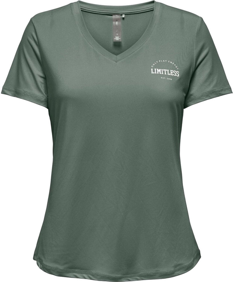 Only Play - Save Life vn ss reg tee - Trainings-T-Shirt Kurzarm Damen - Grün