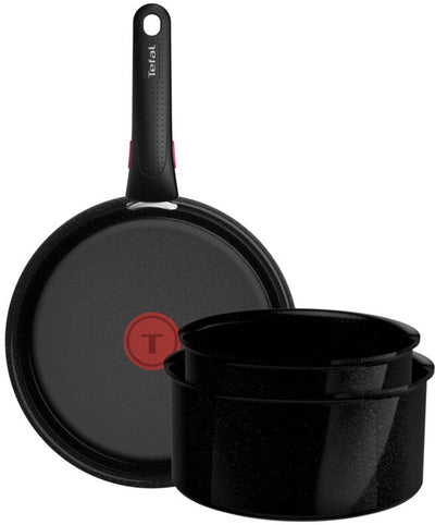 Tefal Ingenio Excellence Ceram – Pfannenset – 4-teilig – Fusion-Kern – inklusive Griff – Keramik – PFAS-frei