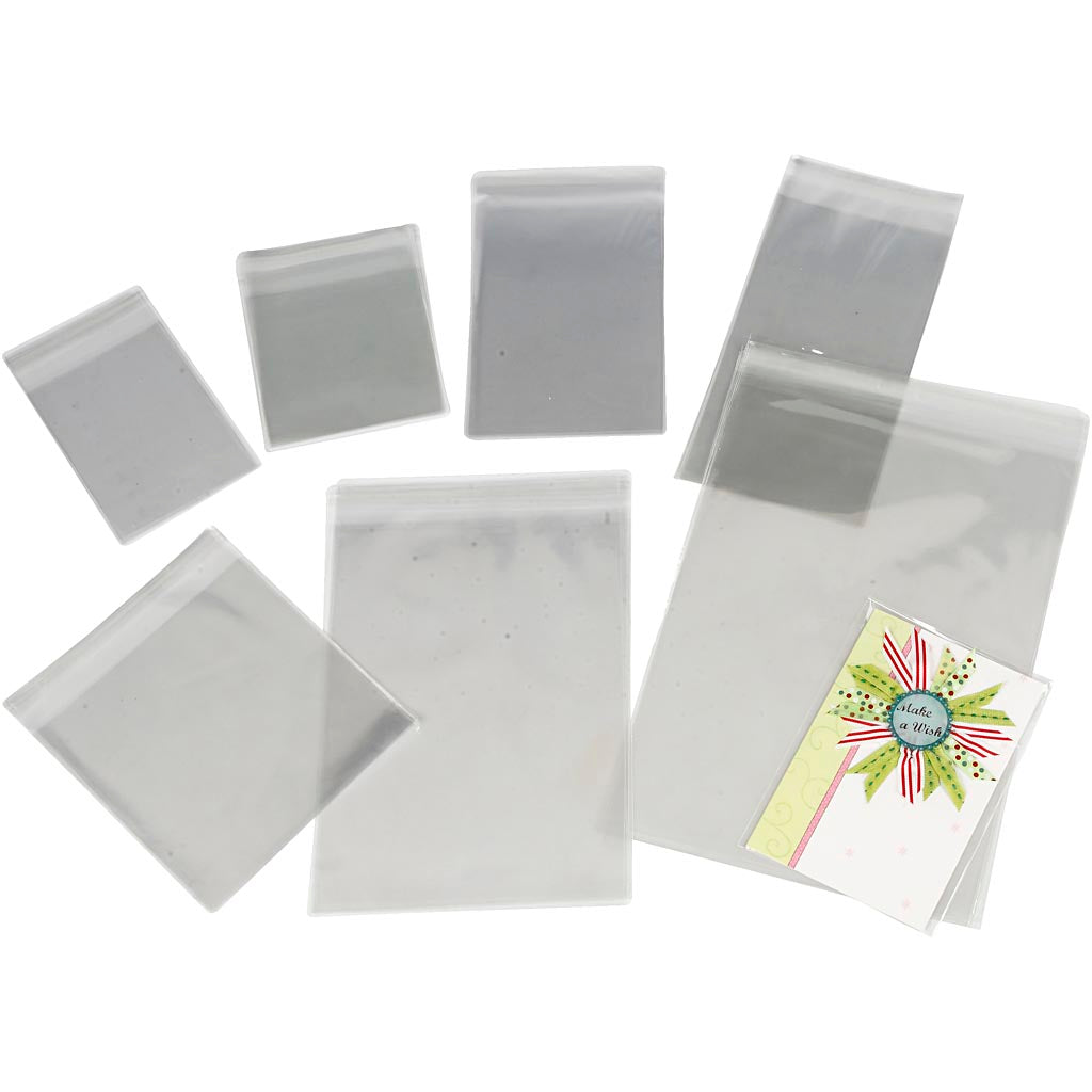 Creativ Company Zellophantüten, H: 12,9-31,2 cm, B: 9,7-22,5 cm, Stärke 25 my, 1400 Stück 1 Karton