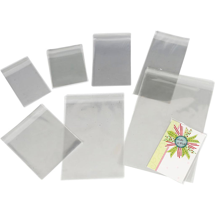 Creativ Company Zellophantüten, H: 12,9-31,2 cm, B: 9,7-22,5 cm, Stärke 25 my, 1400 Stück 1 Karton